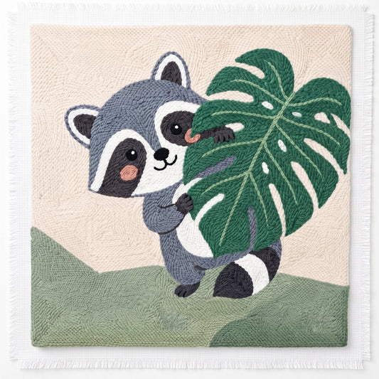 Curious Raccoon - Square Edition - miicreative