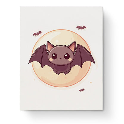 Cute Bat in Moonlight - Halloween - miicreative