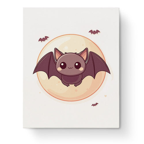 Cute Bat in Moonlight - Halloween - miicreative