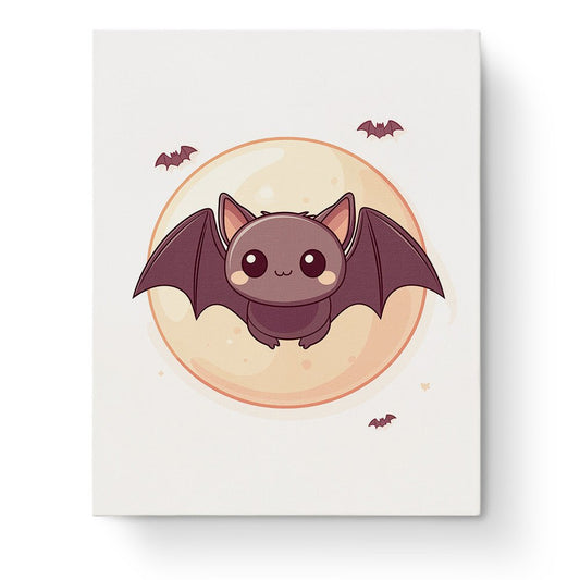 Cute Bat in Moonlight - Halloween - miicreative