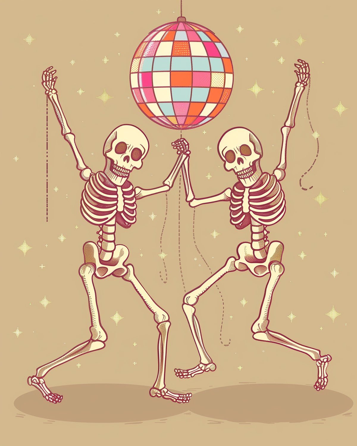 Dancing Bones - Skeleton - miicreative