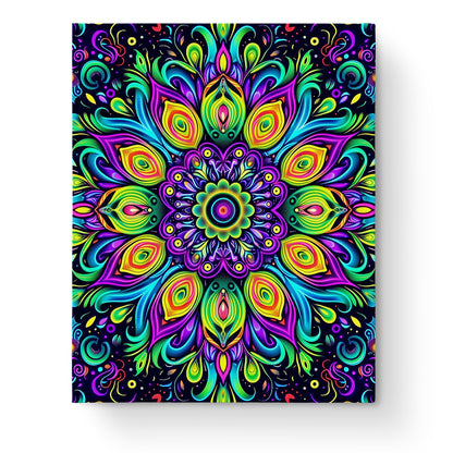 Vibrant Harmony Mandalas by miicreative, showcasing a colorful and intricate mandala design with vibrant blues, greens, and purples that inspire mindfulness and creativity.