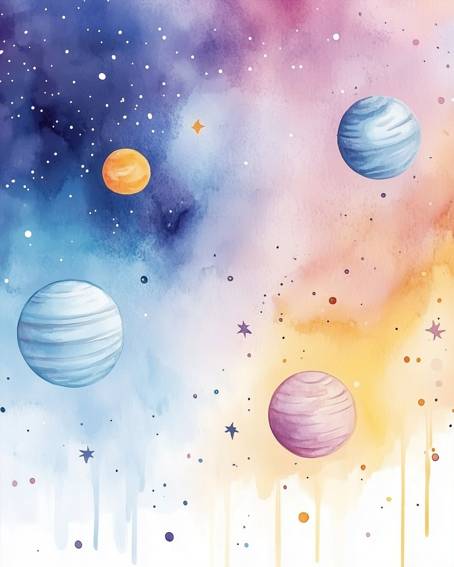miicreative offers Celestial Harmony, featuring a serene galactic scene, perfect for mindful painting and relaxation. Explore cosmic art.