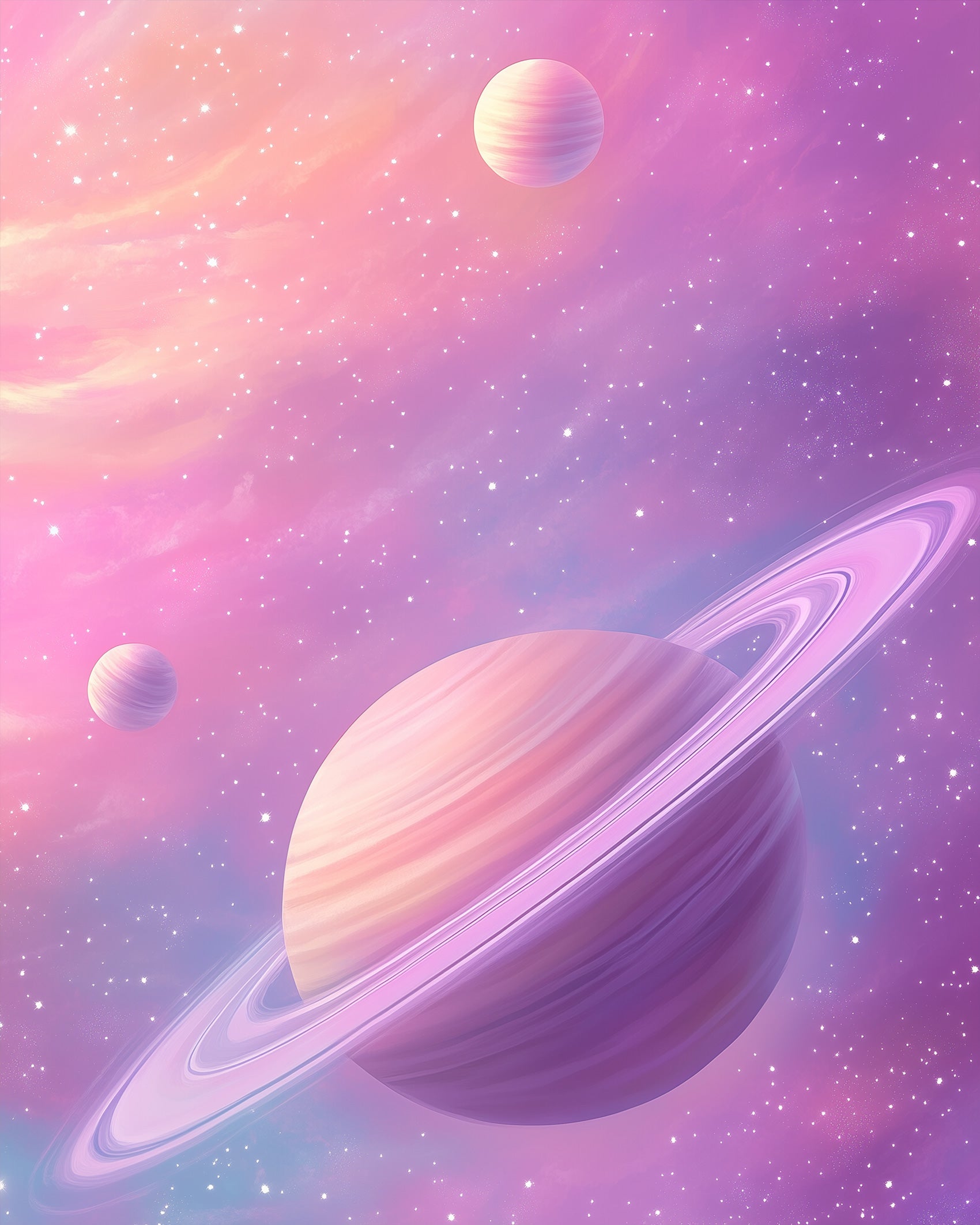 miicreative Ethereal Saturn paint by numbers kit. Galaxy scene with Saturn inspires creativity and relaxation. Ideal for stress relief.
