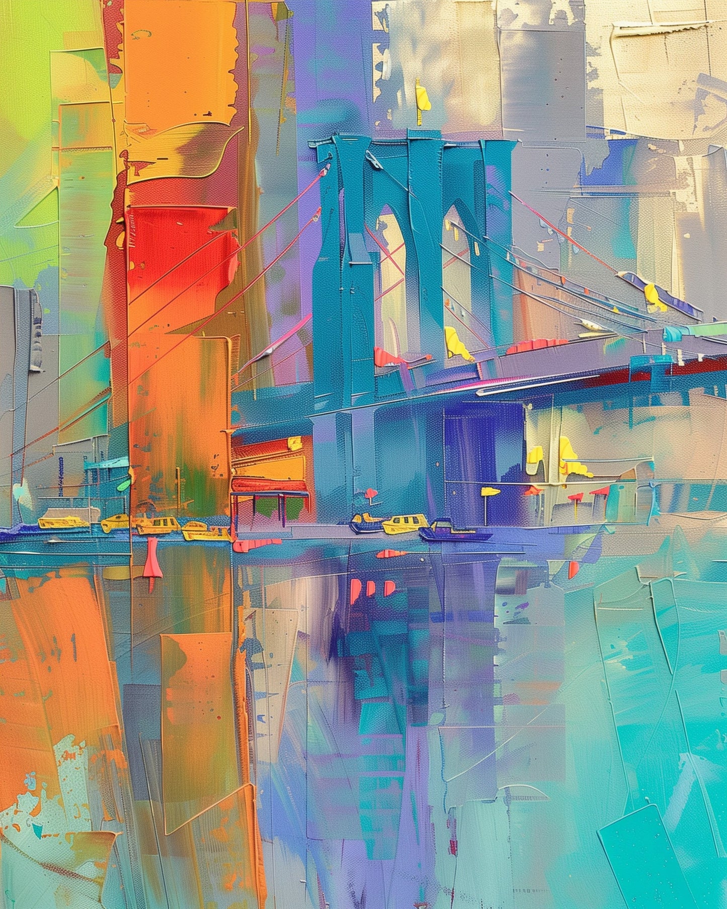 Vibrant Brooklyn Bridge - USA