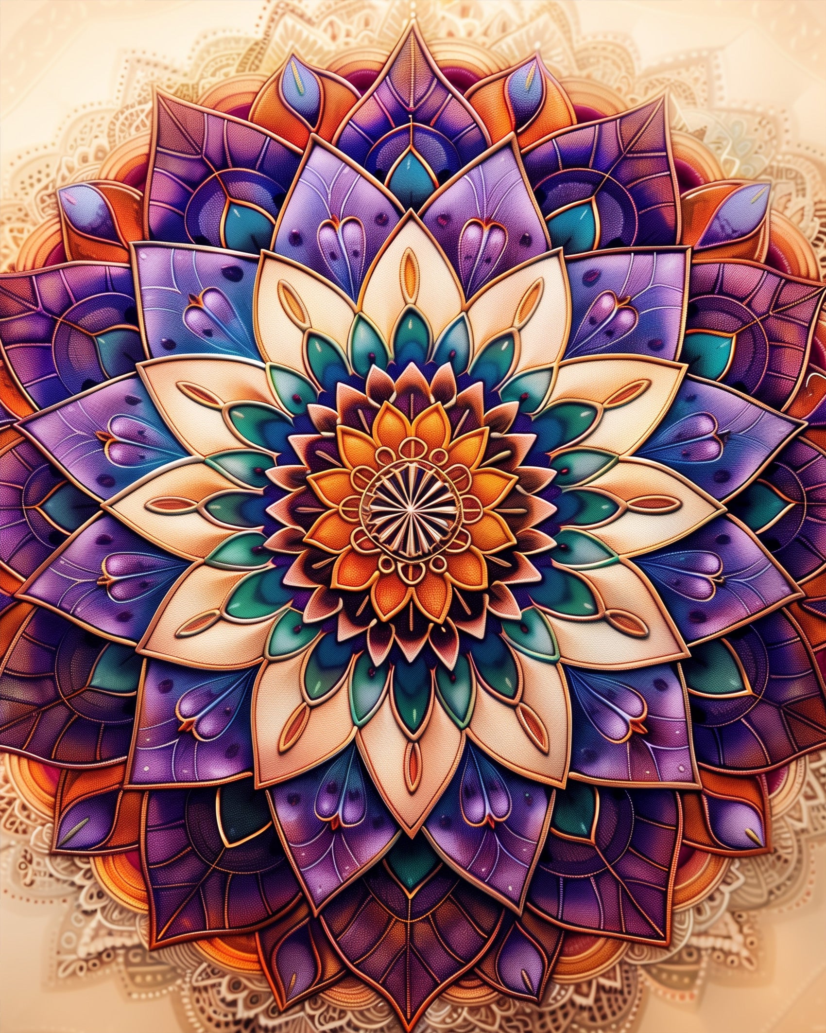 Vibrant Harmony - Mandalas - Fixed Kits - Paint By Numbers Kit