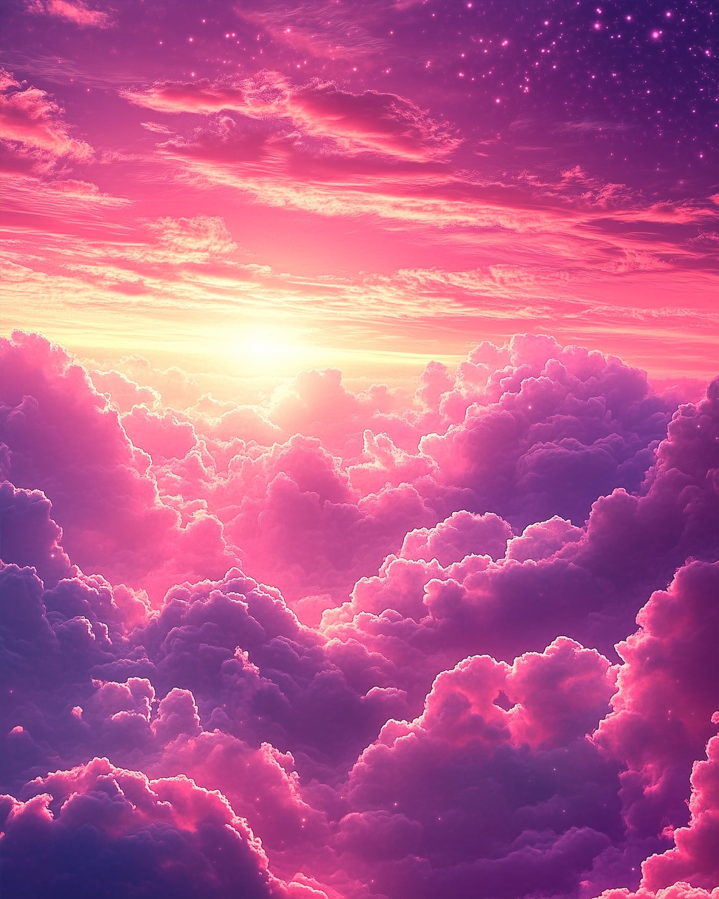 Serene sunset cloud scene by miicreative. Perfect for relaxation and focusing your creativity in painting.