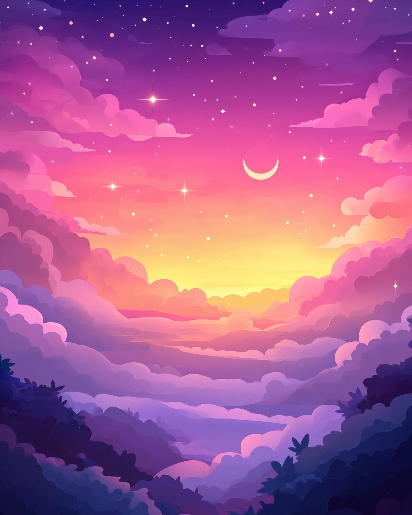 Dreamy Sunset Sky - Galaxies - miicreative