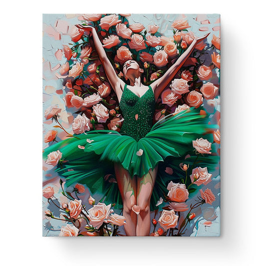 Emerald Ballet Bliss - Floral Women - miicreative