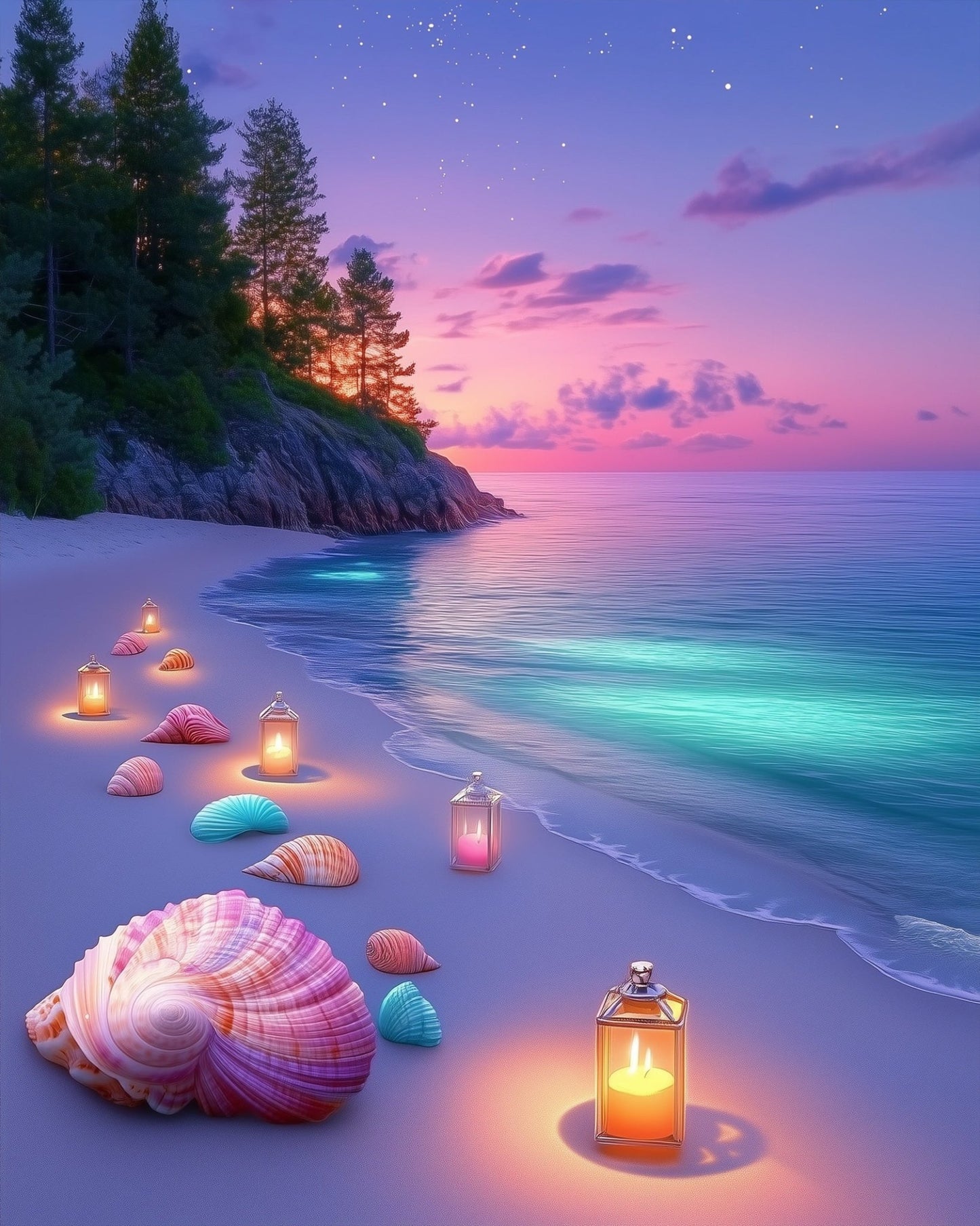 Enchanting Beach Sunset - Sea Landscape - miicreative