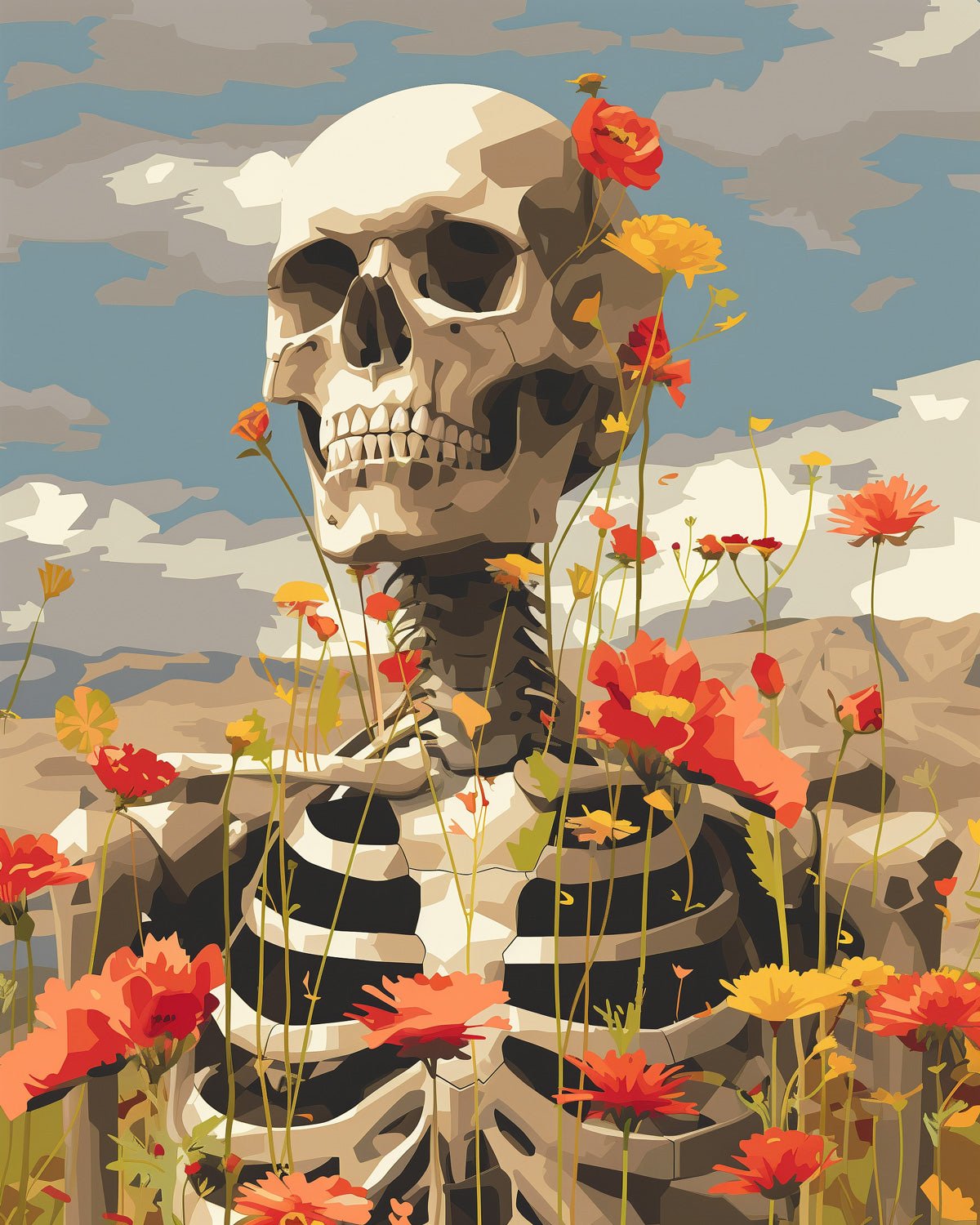 Eternal Blossoms - Skeleton - miicreative - Paint by Numbers fixed Kit