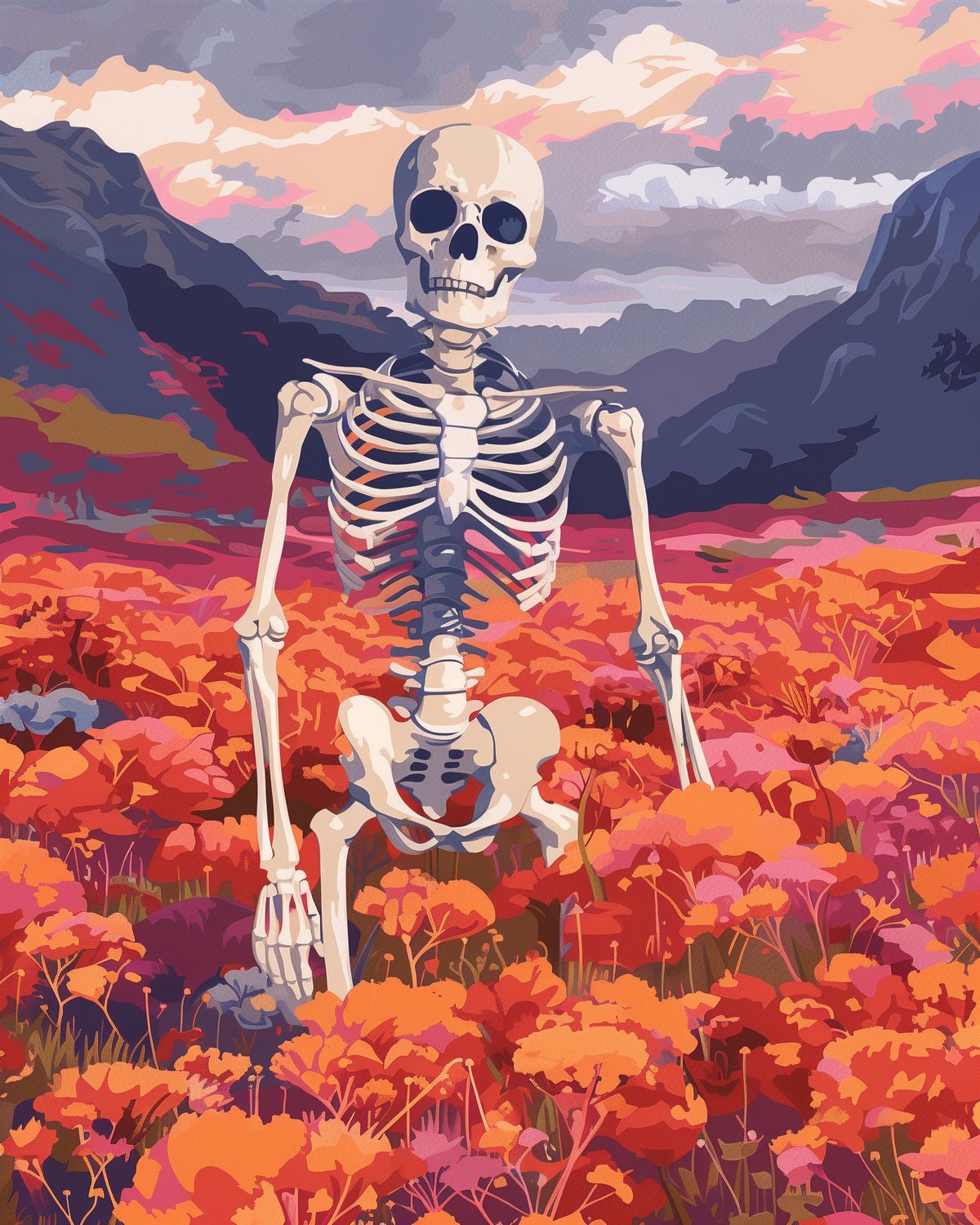 Field of Bones - Skeleton - miicreative - Paint by Numbers fixed Kit