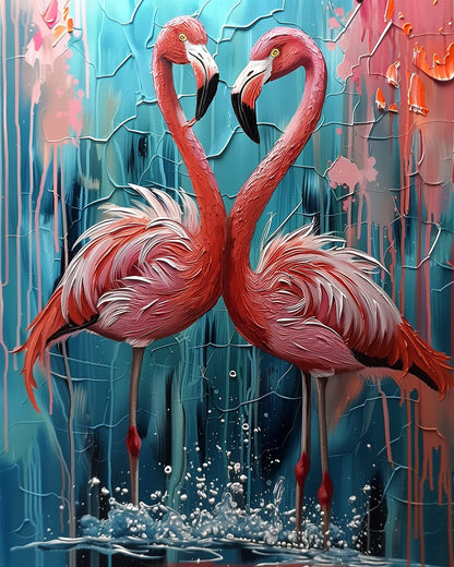 Flamingo Harmony - Abstract Animals - miicreative