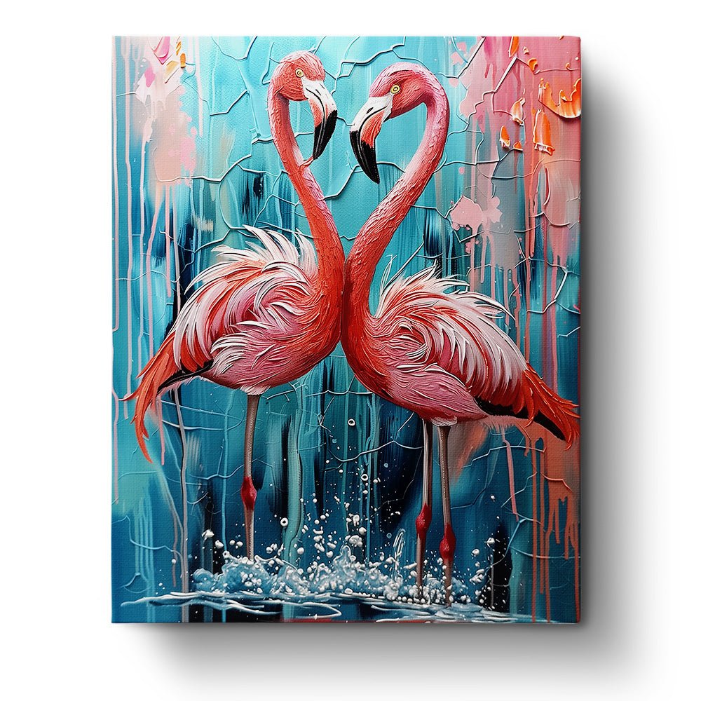 Flamingo Harmony - Abstract Animals - miicreative