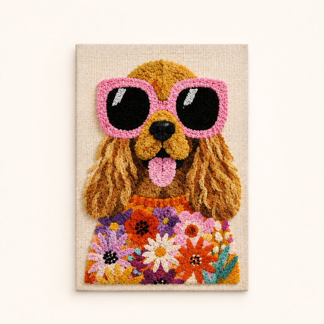 Flower Power Pup - Vertical Edition