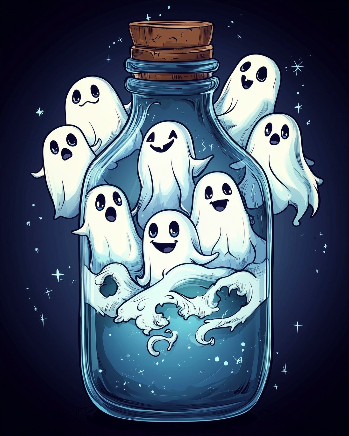 Ghosts in a Bottle - Halloween - miicreative