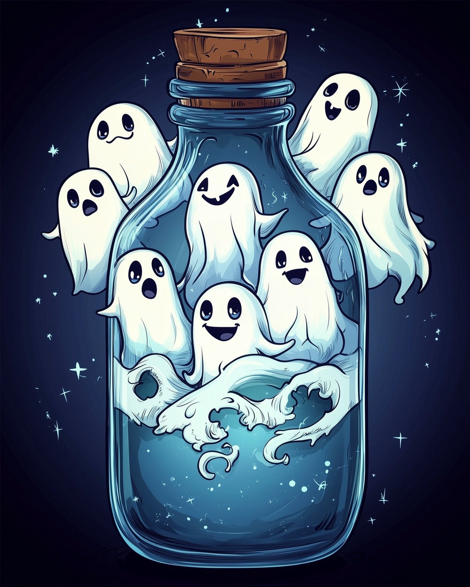 Ghosts in a Bottle - Halloween - miicreative
