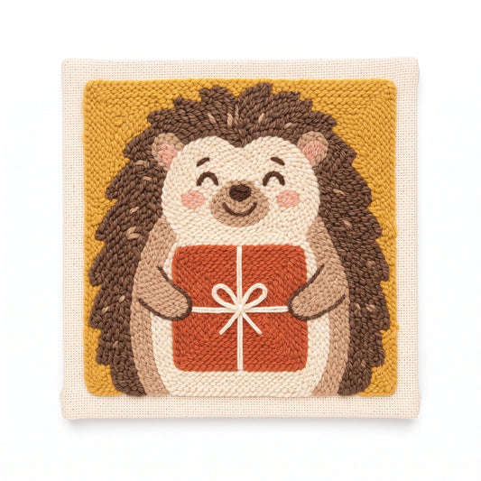 Gift-Giving Hedgehog - Square Edition - miicreative