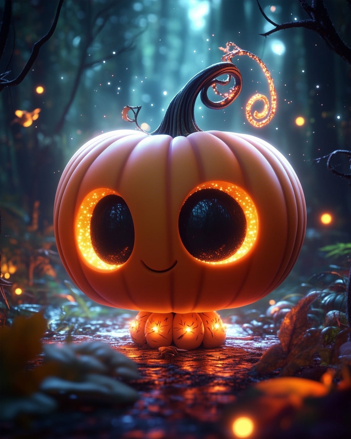 Glowing Pumpkin Enchantment - Halloween - miicreative