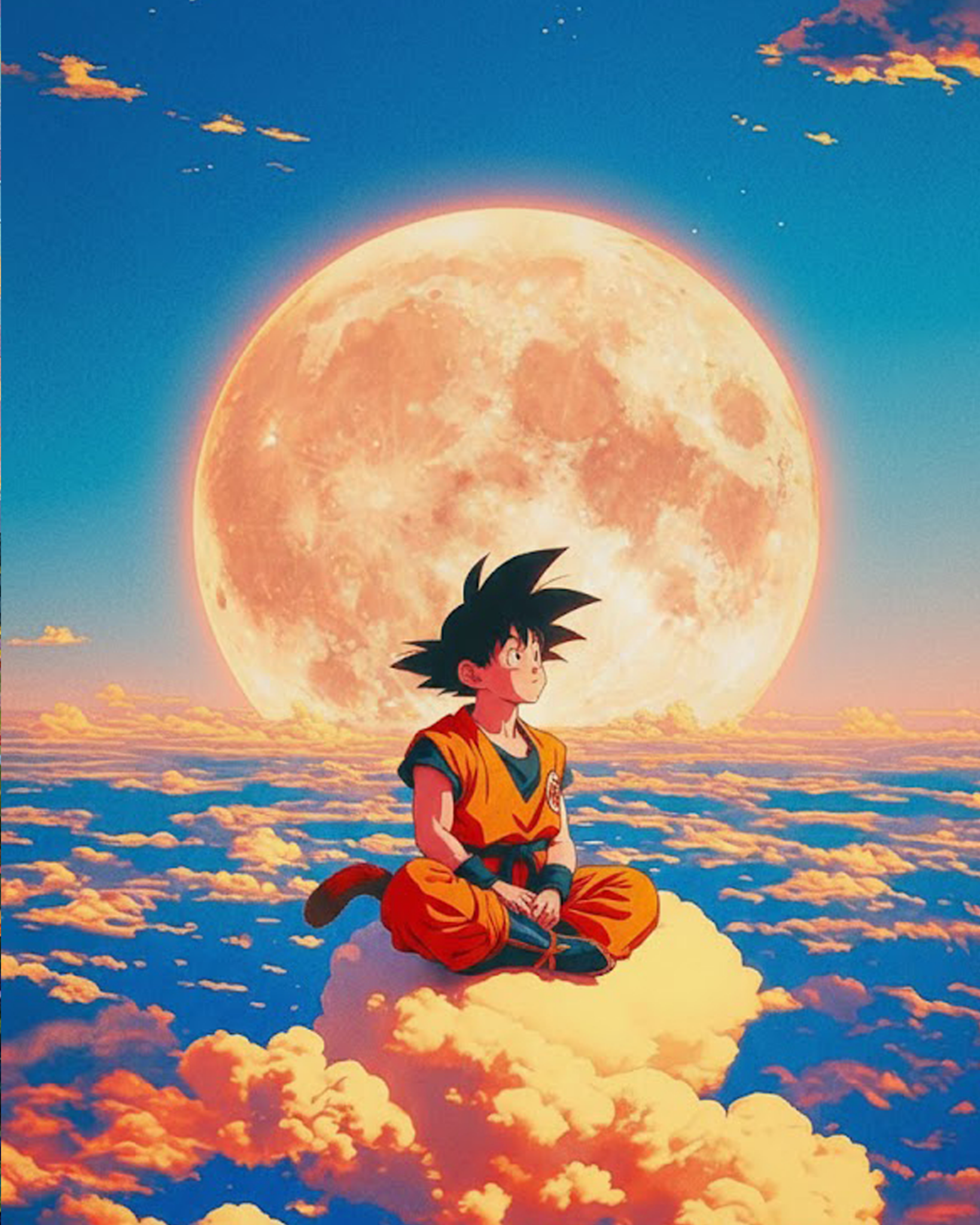 Goku Cloud Meditation - Anime - miicreative