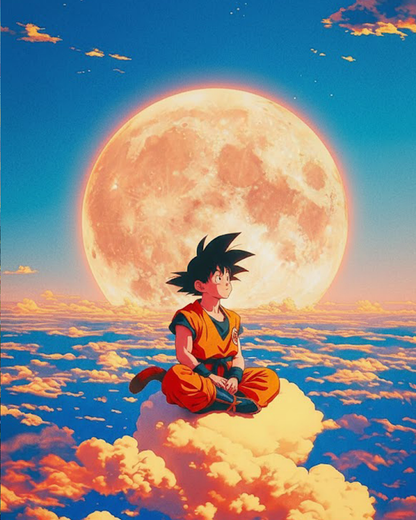 Goku Cloud Meditation - Anime - miicreative
