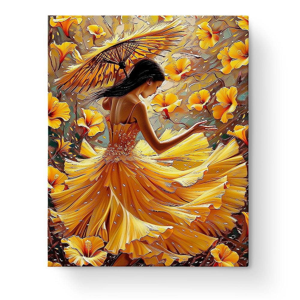 Golden Graceful Lady - Floral Women - miicreative