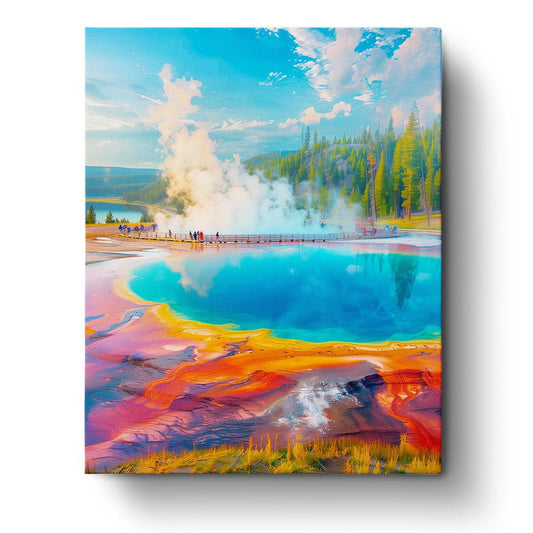 Grand Prismatic Spring in Yellowstone - miicreative - Paint by Numbers fixed  Kit