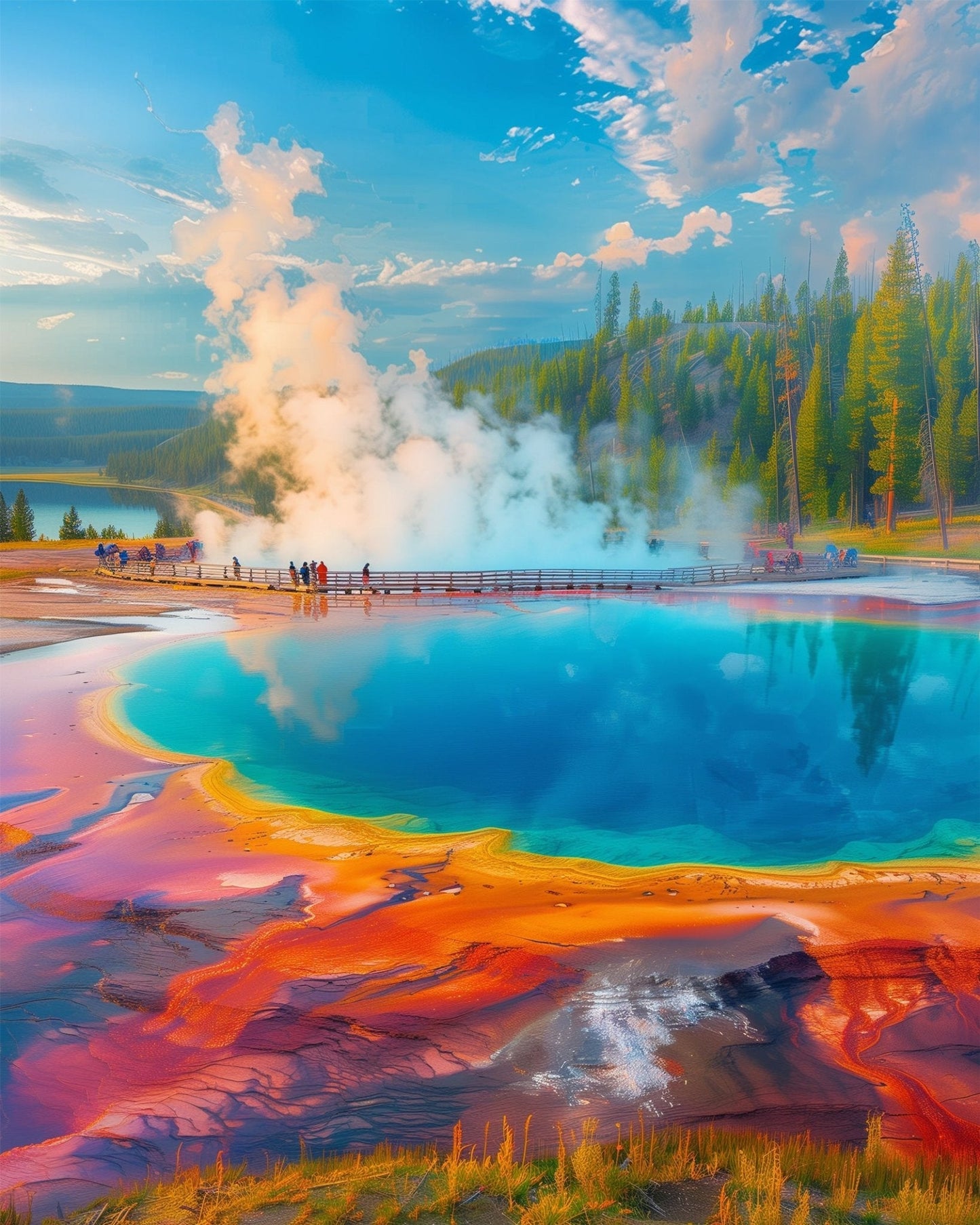 Grand Prismatic Spring in Yellowstone - miicreative - Paint by Numbers fixed  Kit