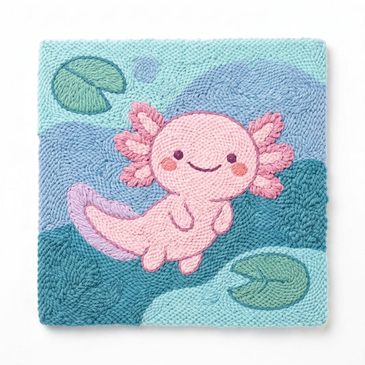 Happy Axolotl - Square Edition - miicreative