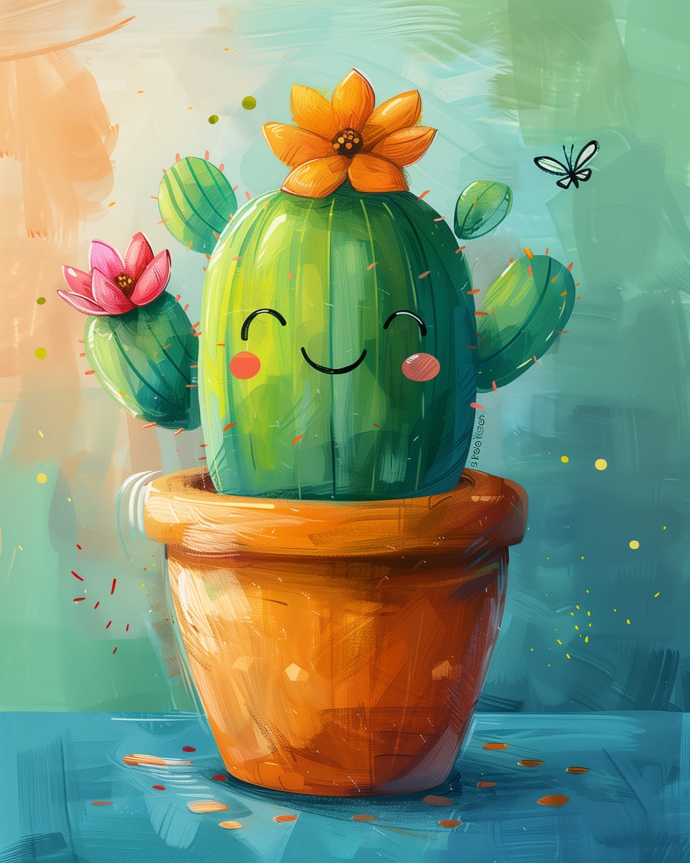 Happy Mexican Cactus - miicreative - Paint by Numbers Fixed Kit - Pre-designed Kit