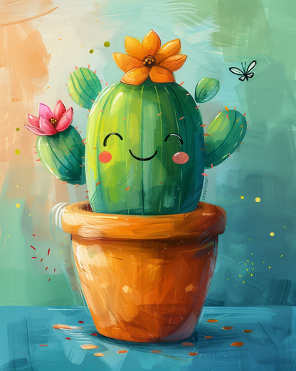 Happy Mexican Cactus - miicreative - Paint by Numbers Fixed Kit - Pre-designed Kit