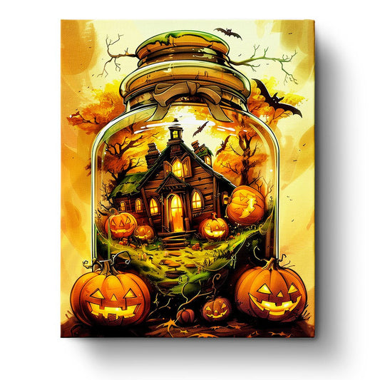 Haunted House Jar - Halloween - miicreative