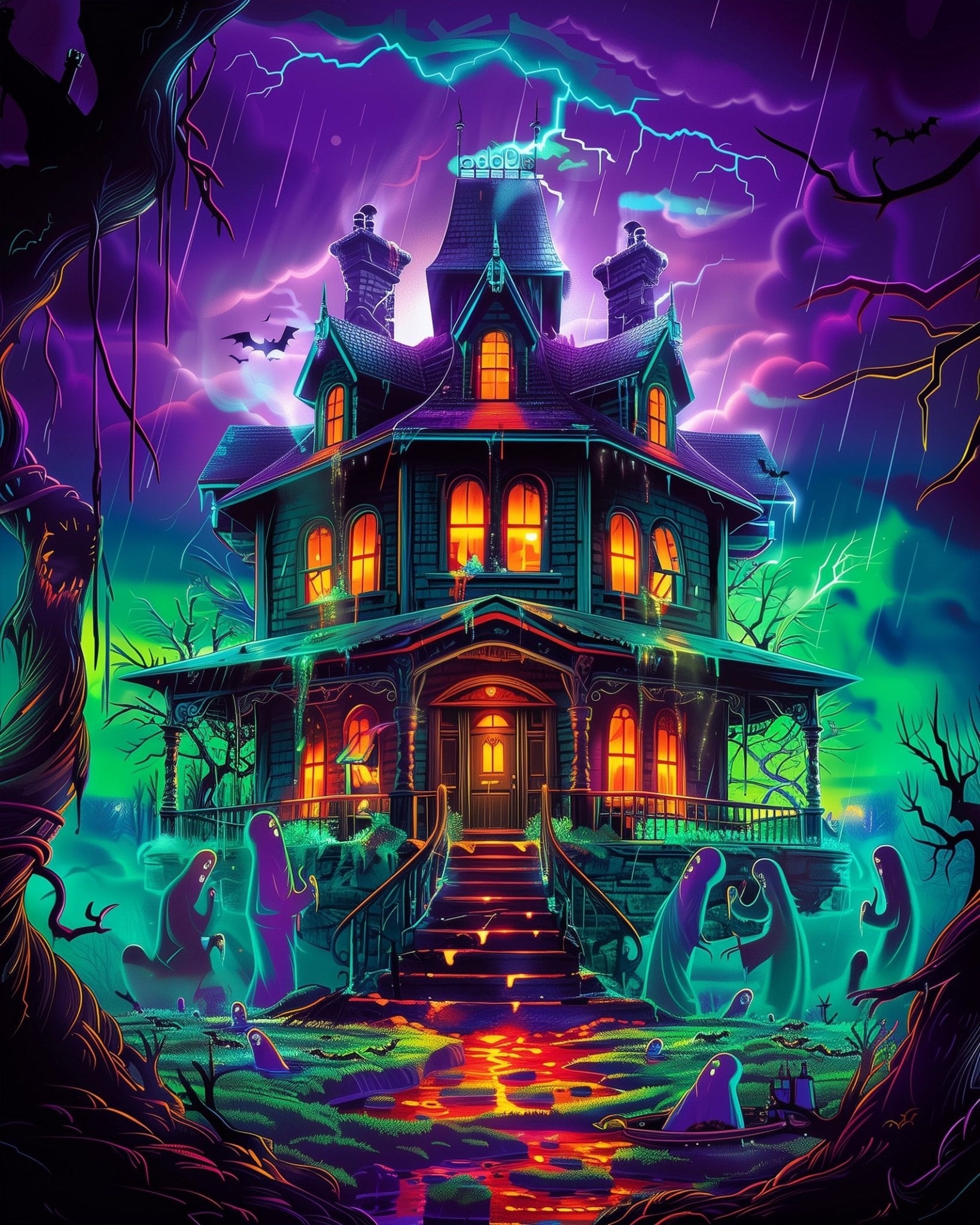Haunted Mansion Glow - Halloween - miicreative