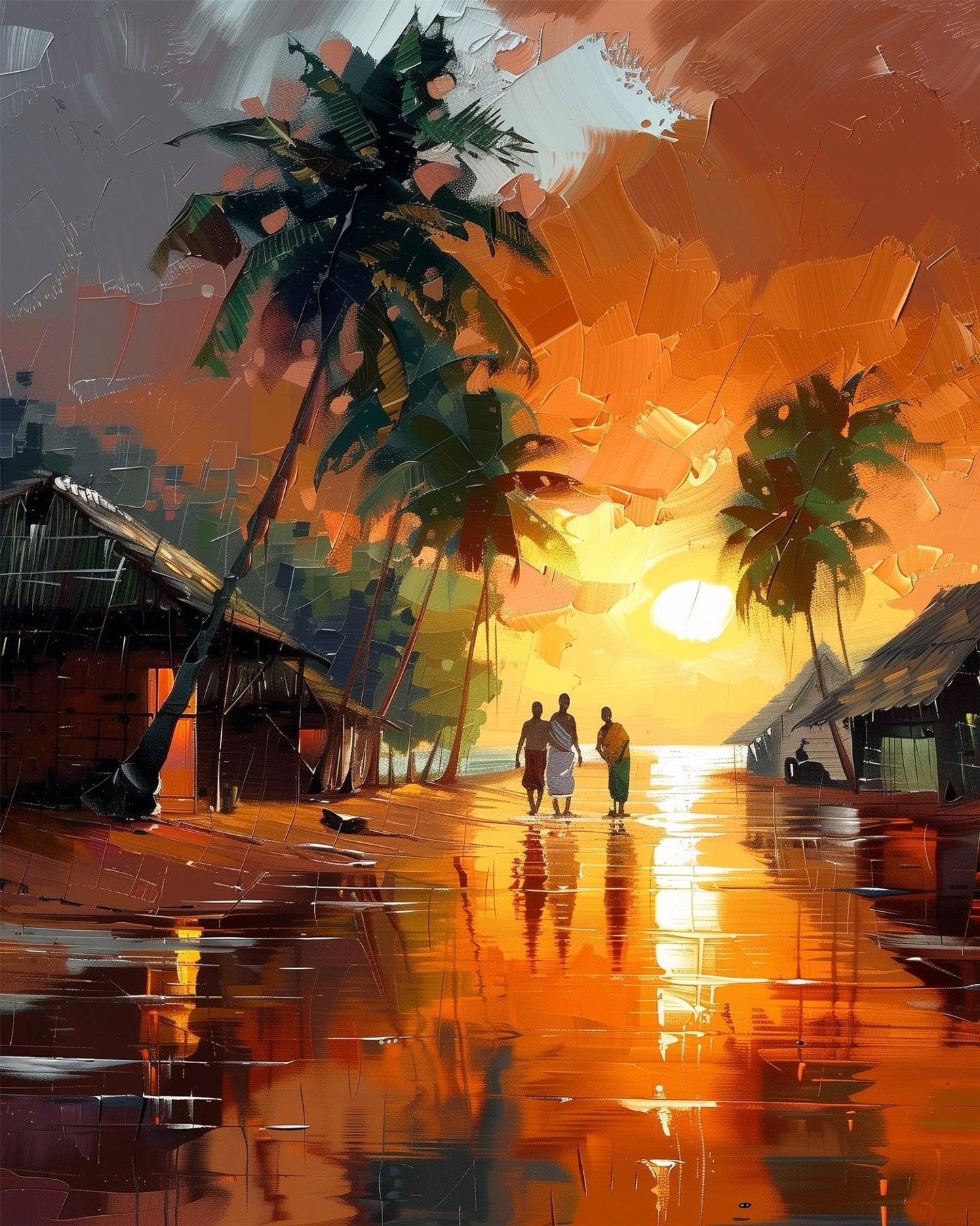 Indian Ocean Sunset - miicreative - Paint by Numbers Fixed Kit - Pre-designed Kit