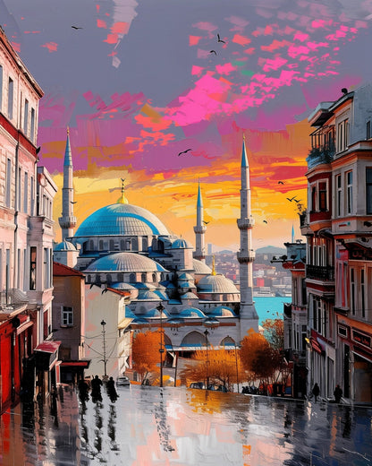 Istanbul - Blue Mosque - miicreative - Paint by Numbers fixed  Kit