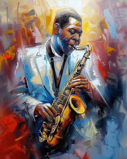 Jazz Saxophonist Art Kit - USA - miicreative