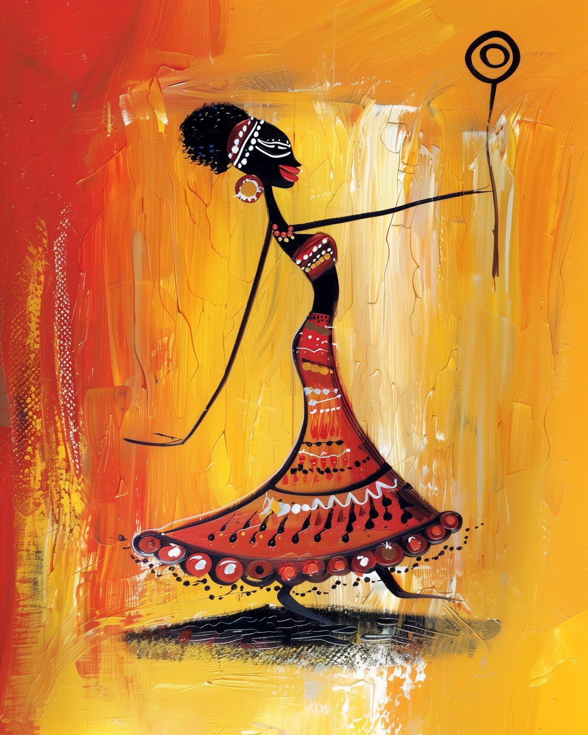 Joyful African Woman - miicreative - Paint by Numbers fixed Kit