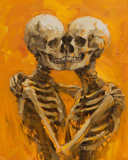 Lifelong Embrace - Skeletons - miicreative - Paint by Numbers fixed Kit