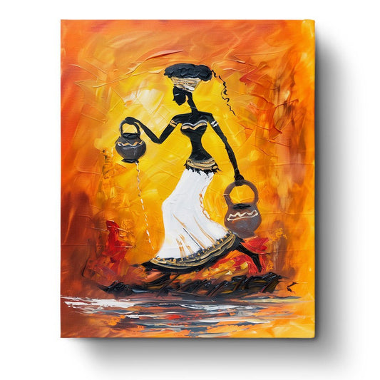 Majestic African Woman with Jugs - miicreative