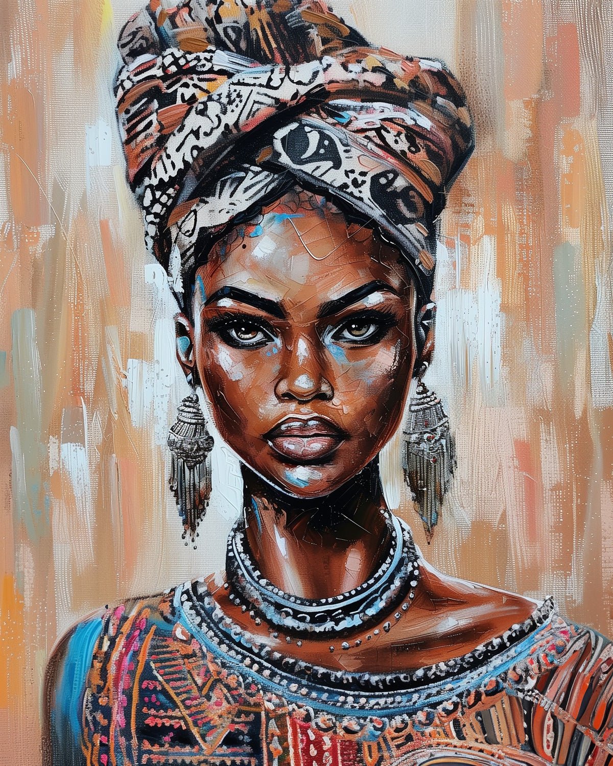 Majestic African Women Portrait - miicreative - Paint by Numbers fixed  Kit