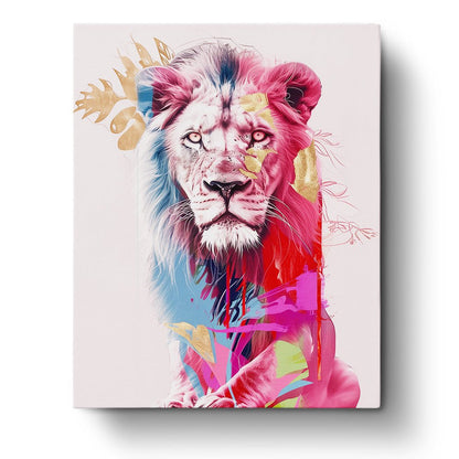Majestic Lion Reflection - Abstract Animals - miicreative