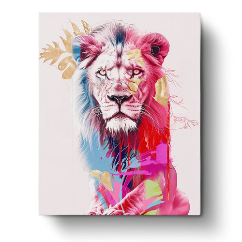 Majestic Lion Reflection - Abstract Animals - miicreative