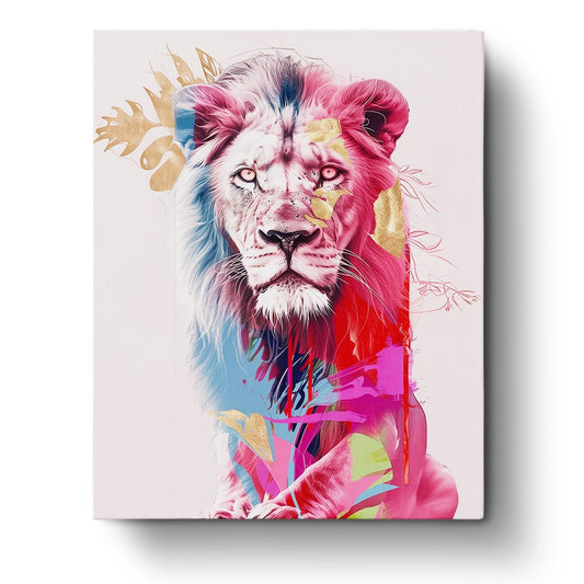 Majestic Lion Reflection - Abstract Animals - miicreative
