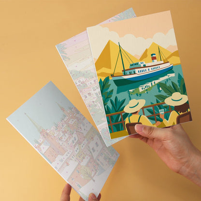 Mediterranean Escapes – Set of 6 Mini Paintings - miicreative