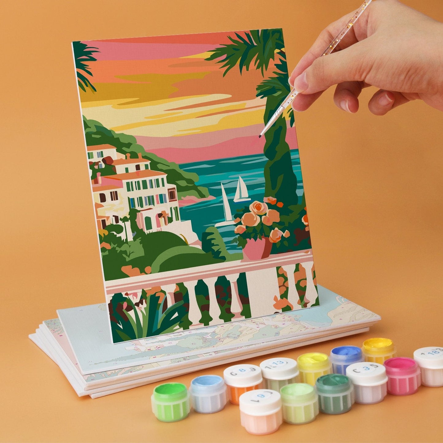 Mediterranean Escapes – Set of 6 Mini Paintings - miicreative