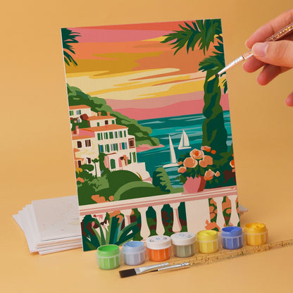 Mediterranean Escapes – Set of 6 Mini Paintings - miicreative