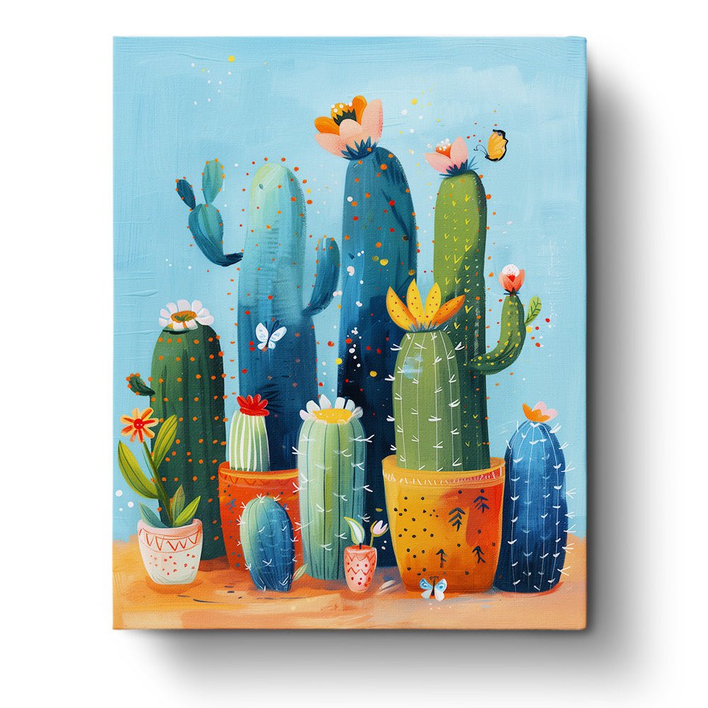 Mexican Cactus Art - miicreative - Paint by Numbers Fixed Kit - Pre-designed Kit