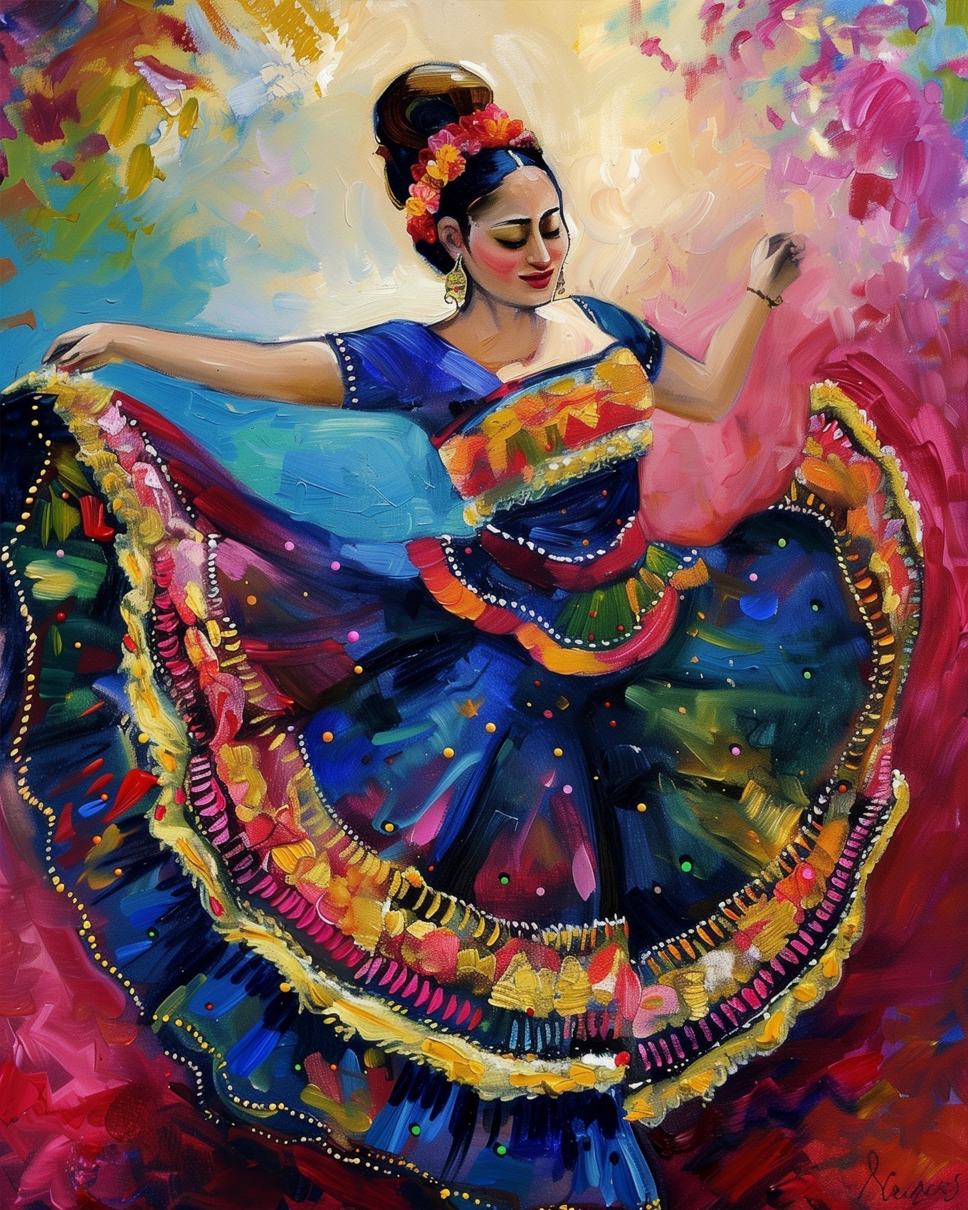 Mexican Folk Dance - miicreative - Paint by Numbers Fixed Kit - Pre-designed Kit
