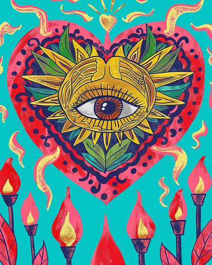 Mexican Heart Art - miicreative