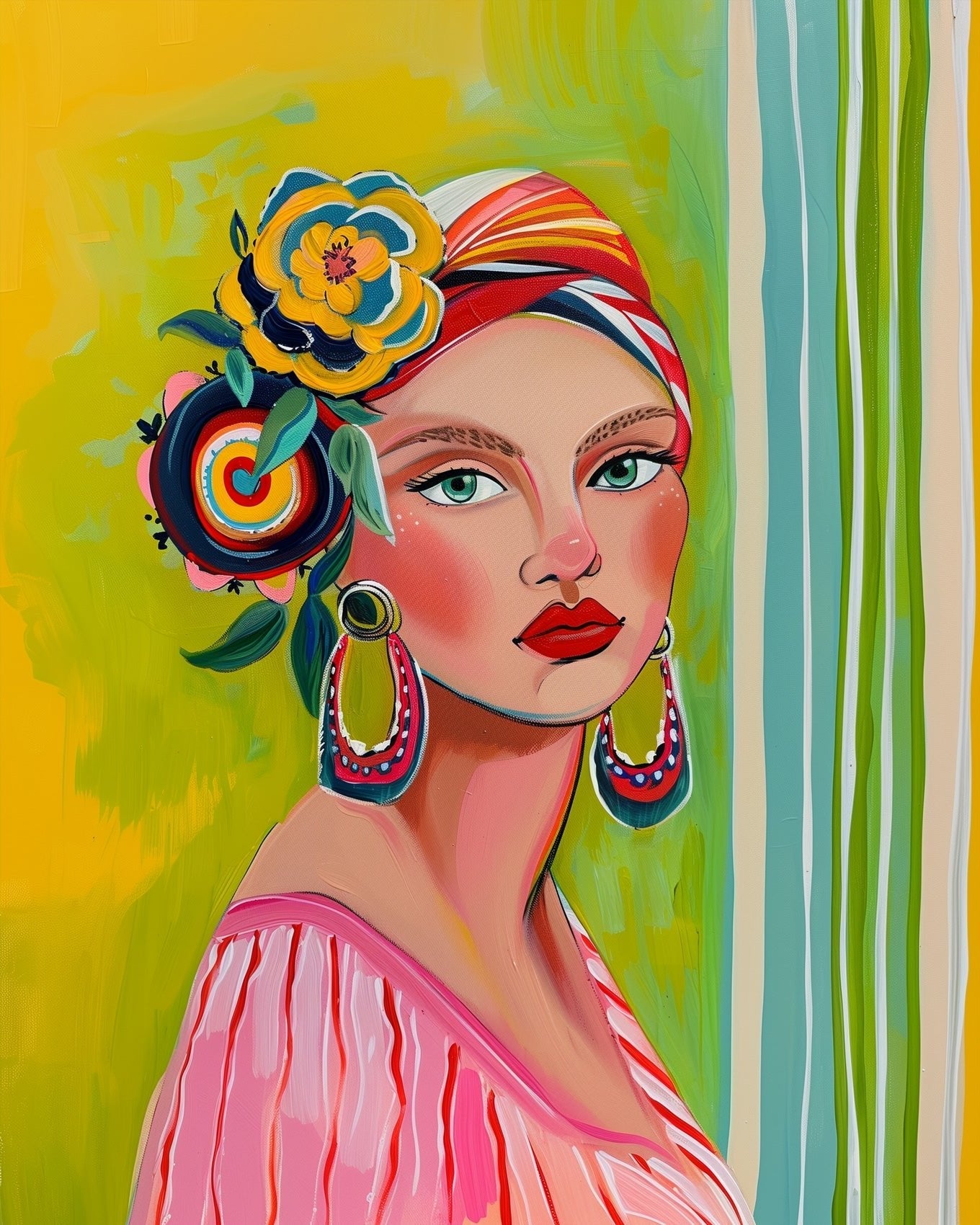 Mexican - Pop - Style Lady - miicreative - Paint by Numbers Fixed Kit - Pre-designed Kit